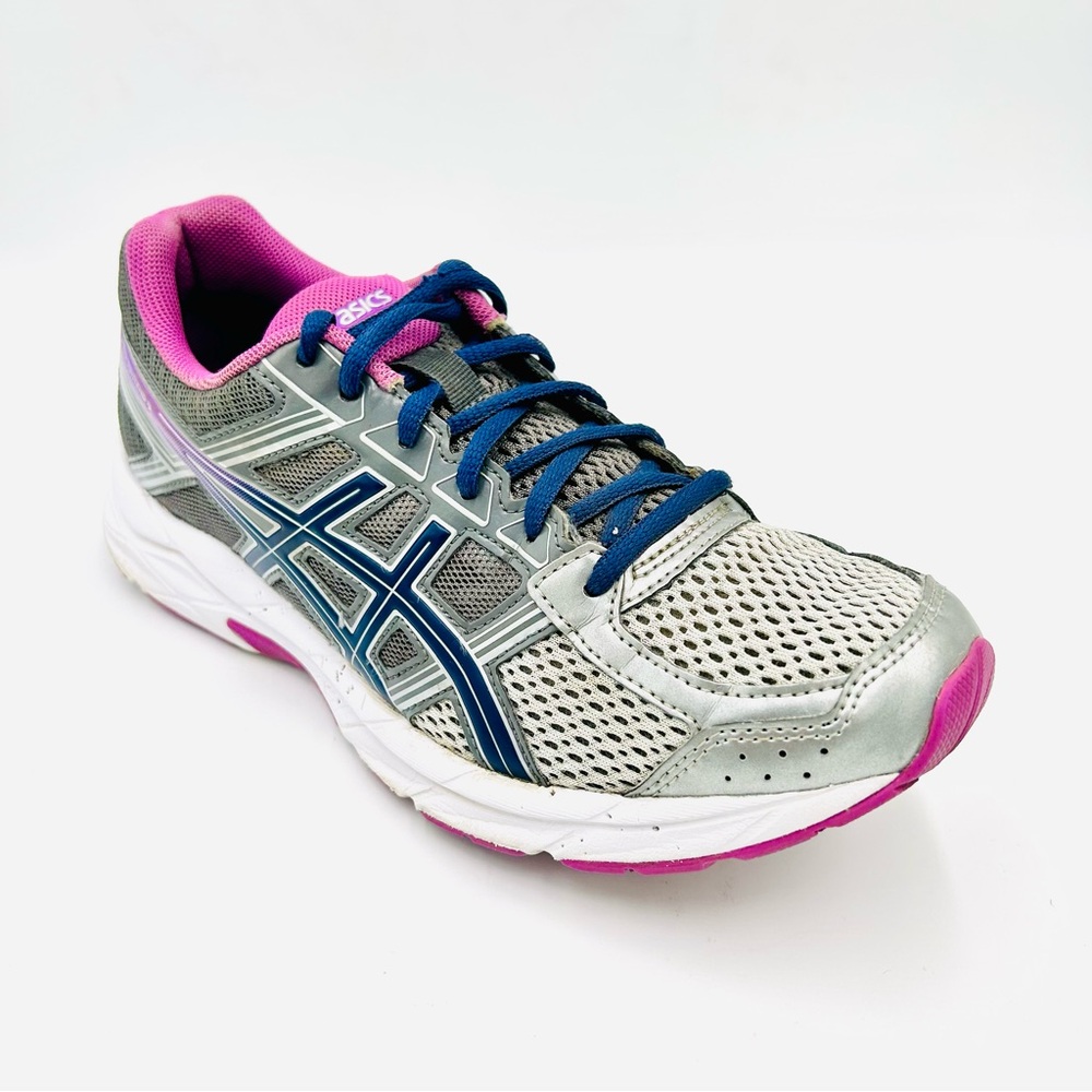 ASICS Gel Contend 4 Running Shoes Gray Purple Cushion Sneakers women size 8.5